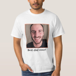 Bästa pappa någonsin! Fotokollage för Fars dag-fam T Shirt