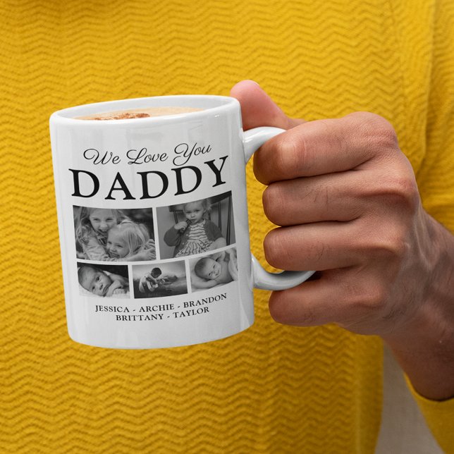 Bästa Pappa någonsin-fotokollage Kaffemugg (Skapare uppladdad)