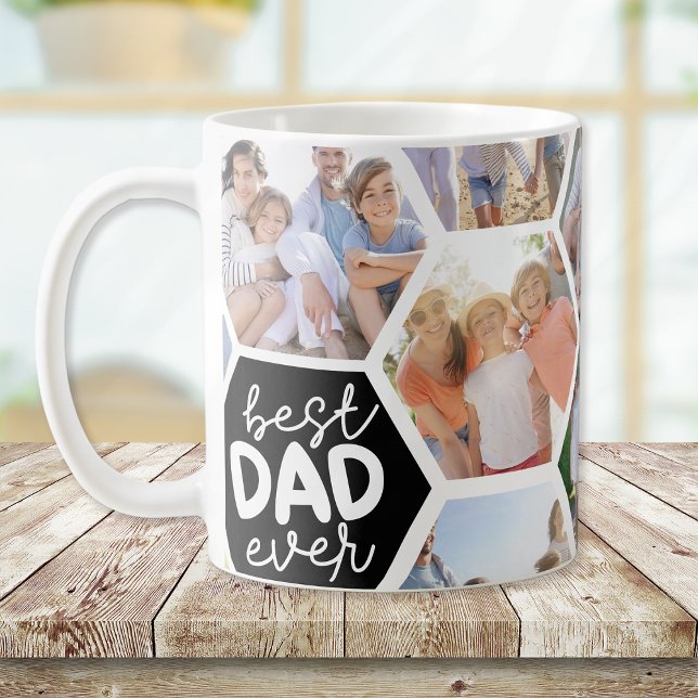Bästa Pappa någonsin-fotokollage Kaffemugg (Skapare uppladdad)
