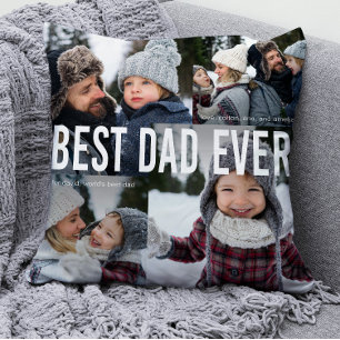Bästa Pappa någonsin-fotokollage Kudde