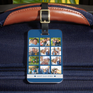 Bästa pappa någonsin fotokollage modern personlig bagagebricka