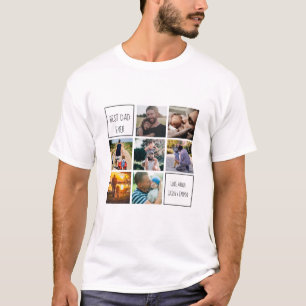 Bästa pappa någonsin, fotokollage och textvitt t shirt