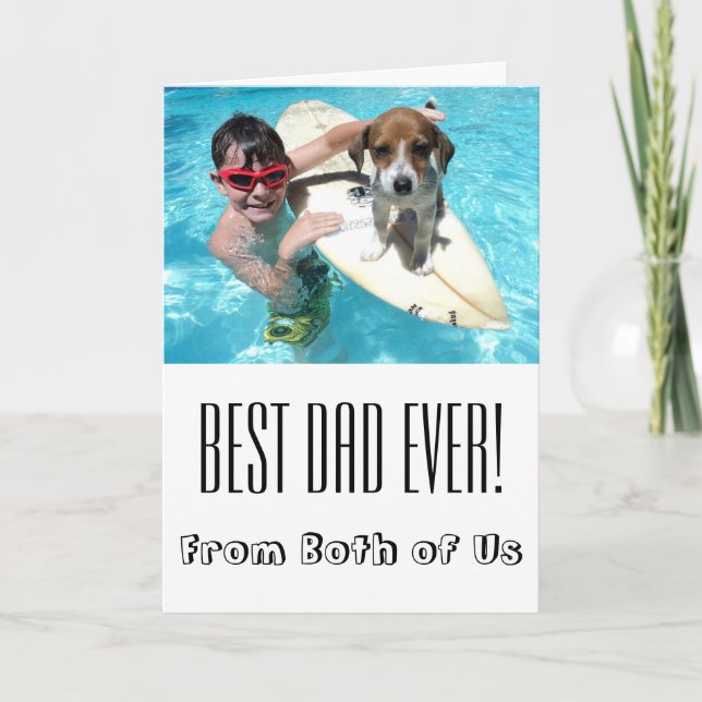 Bästa Pappa någonsin! Fotopappad Fars dag-bil i Ly Kort (Framsida)