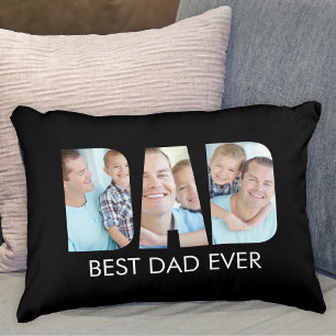 Bästa Pappa någonsin-fotosvart Prydnadskudde