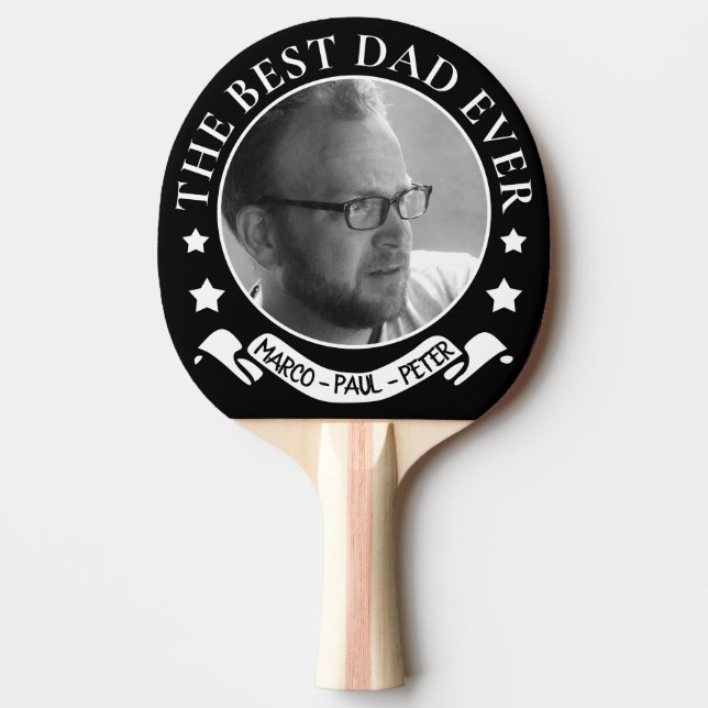 Bästa pappa någonsin-fotot pingisracket (Framsidan)
