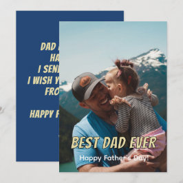 Bästa pappa någonsin Full fotokort Minimalistisk m