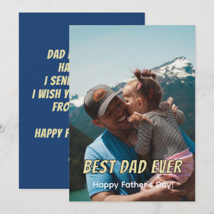 Bästa pappa någonsin Full fotokort Minimalistisk m