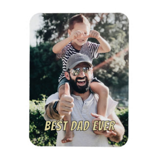 Bästa pappa någonsin Fullfoto Minimalistisk Mall Magnet