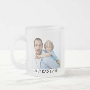Bästa pappa någonsin Fullständig foto-personaliser Frostad Glasmugg