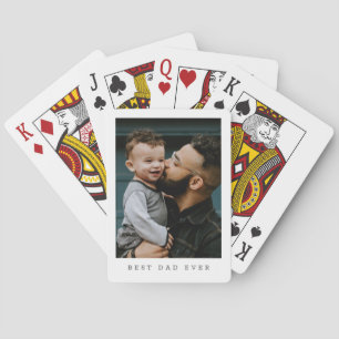 Bästa pappa någonsin Fullständigt foto Personligt Casinokort