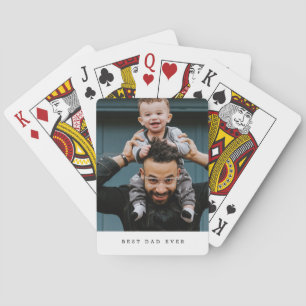 Bästa Pappa någonsin-Fullt-fotoPersonlig Casinokort