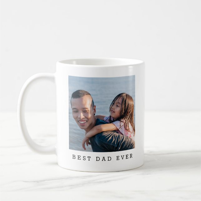 Bästa Pappa någonsin Fullt Photo Personlig Coffee  Kaffemugg (Vänster)