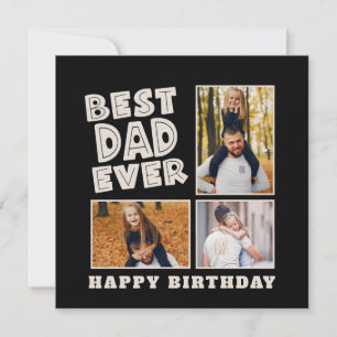 Bästa Pappa någonsin, Funky 3, fotosvart födelseda Kort