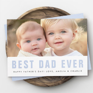 Bästa pappa någonsin glad fars dag foto julkort