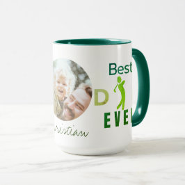 Bästa Pappa någonsin Golf Photo Coola Modern Fars Mugg