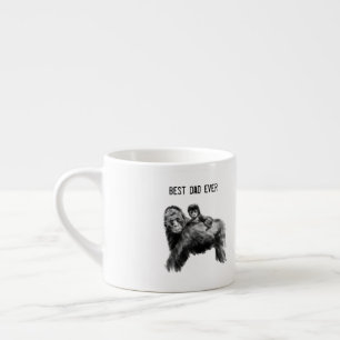 Bästa pappa någonsin gorilla med baby espressomugg