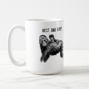 Bästa pappa någonsin gorilla med baby kaffemugg