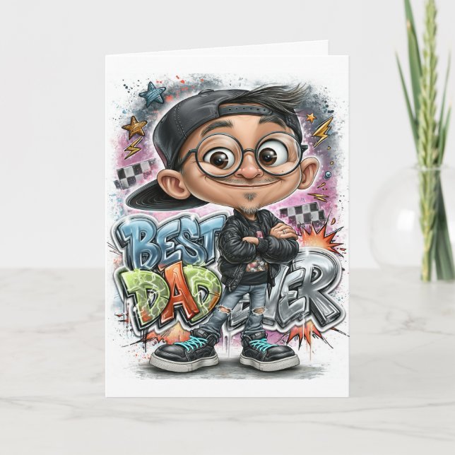 Bästa pappa någonsin Graffiti Kort (Framsida)