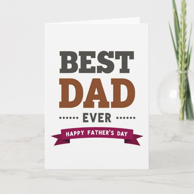Bästa Pappa Någonsin Grafik Kort (Framsida)