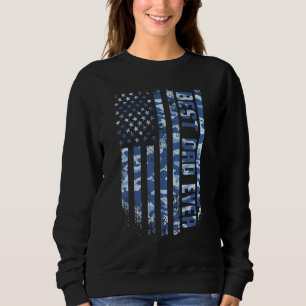 Bästa pappa någonsin Grafisk amerikansk flagga mar T Shirt