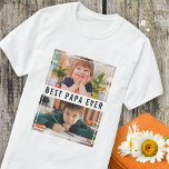 Bästa Pappa någonsin Grandchildren 2 Photo Collage T Shirt<br><div class="desc">Bästa Pappa någonsin t.shirt för att uttrycka kärlek för morpappa-personlig med två favoritfoton. Gör en underbar gåva till helgdagar,  morfar-födelsedag,  morföräldrars dag och fars dag.</div>