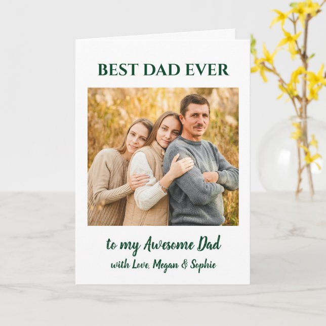 Bästa PAPPA någonsin | GRATTIS PÅ FÖDELSEDAGEN-kor Kort (Gul blomma)