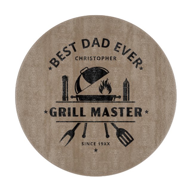 Bästa pappa någonsin | Grillmästare anpassad rusti (Framsidan)