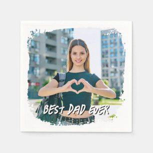 Bästa Pappa någonsin Grunge Gräns Photo Pappersservett