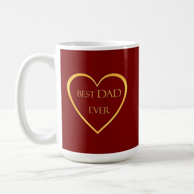 Bästa pappa någonsin guld  kaffemugg (Vänster)