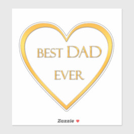 Bästa pappa någonsin guld klistermärken