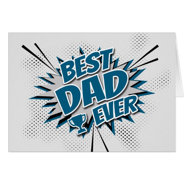 Bästa Pappa någonsin Hälsningskort (Framsidan Horizontal)