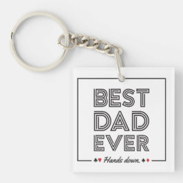 Bästa Pappa någonsin Händer nedåt i foto-nyckelked