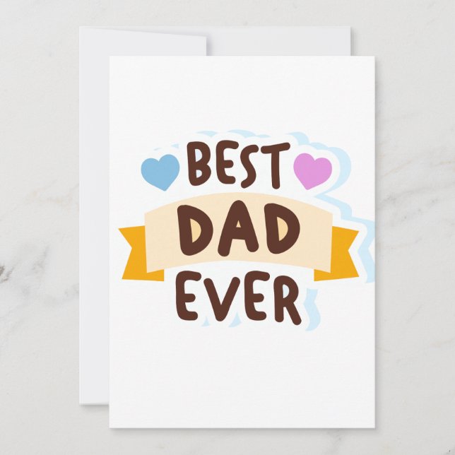 Bästa pappa någonsin Handritad klippbild Julkort (Framsida)