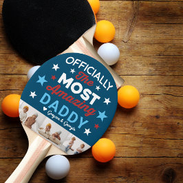 Bästa pappa någonsin | Handskriven fotokollage Pingisracket