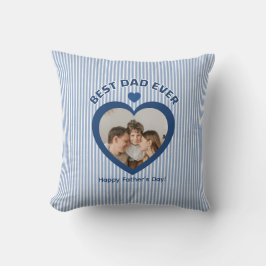 Bästa pappa någonsin Hjärtfoto Kort Minimalistisk Kudde