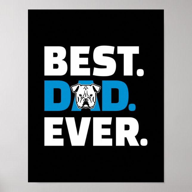 Bästa Pappa någonsin | Hund älskare Gift Poster (Framsidan)