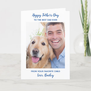 Bästa Pappa någonsin Hund Pet Photo Fars dag Helgkort