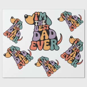 Bästa pappa någonsin Hundgrafik  Presentpapper