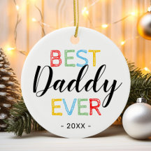 Bästa pappa någonsin julfotografi