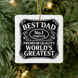 Bästa Pappa någonsin Julgransprydnad Keramik