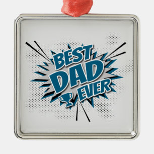 Bästa Pappa någonsin Julgransprydnad Metall