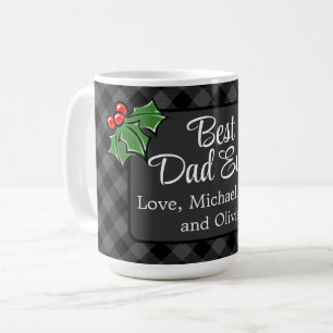 Bästa Pappa någonsin, julklapp grått Play Holly Kaffemugg