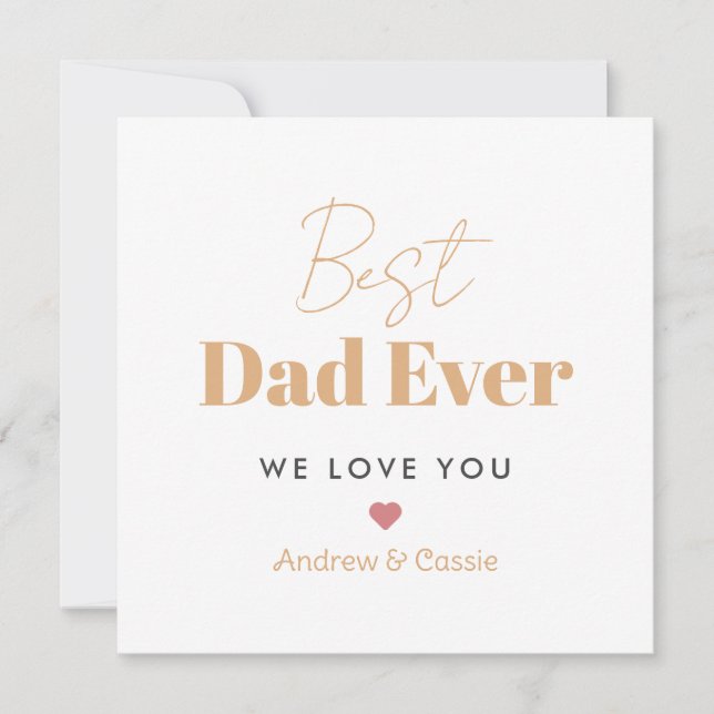 Bästa pappa någonsin julkort (Framsida)