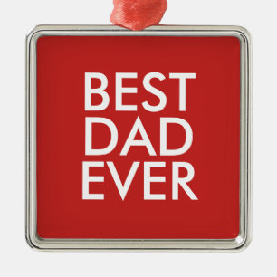 Bästa pappa någonsin   Julpresentidé Julgransprydnad Metall