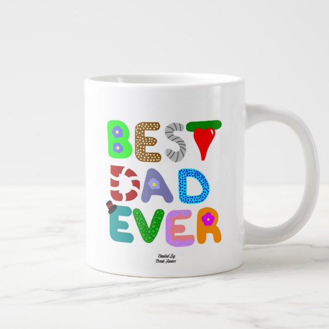 Bästa Pappa någonsin Jumbo Mugg (Höger)