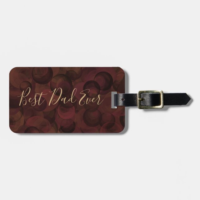 Bästa Pappa någonsin, kaffe Brown Unik Fars dag Bagagebricka (Horisontell Framsida)
