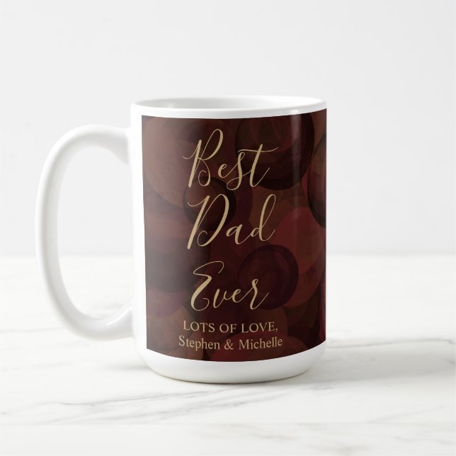 Bästa pappa någonsin kaffe Brun fars dag Kaffemugg (Vänster)