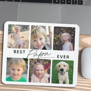 Bästa Pappa någonsin-kalligrafi 6 fotokollage Musmatta