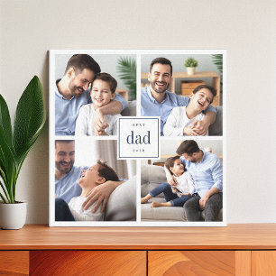 Bästa Pappa någonsin Kids Photo Collage Canvastryck