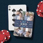 Bästa Pappa någonsin | Kids Photo Collage Casinokort<br><div class="desc">Skapa en speciell gåva till ett älskat pappa i Fars dag med dessa spelkort från anpassningsbarna fantastisk. Utformningen innehåller fyra fyrkantiga bilder av hans barn,  med "bästa Pappa någonsin" i mitten.</div>